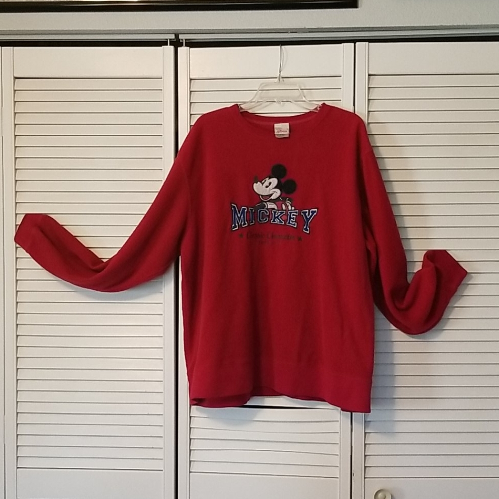 Disney store red sweat shirt